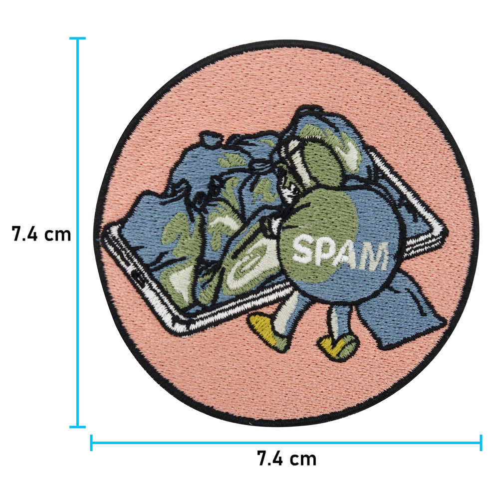 Der Patch mit der Maße: 7,4 x 7,4 cm