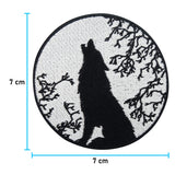 Wolf Patch mit der Maße: 7 x 7 cm