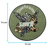 Rehkitz Patch mit der Maße: 7,4 x 7,4 cm