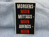 Moin Patch auf einer blauen Jeans