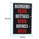 Moin Patch mit der Maße: 8,2 x 4,9 cm