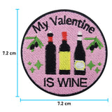 Valentinstag Patch mit der Maße: 7,2 x 7,2 cm