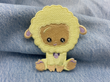 Baby Schaf Patch auf blauer Jeans