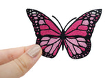 Schmetterling Patch gehalten von einer Frauenhand