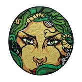Runder, beiger, grüner Medusa mit Nasenring Patch