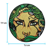 Medusa Patch mit der Maße: 7,9 x 7,6 cm