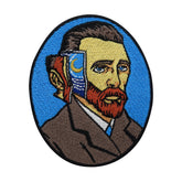 Vincent van Gogh vor blauem Hintergund Patch