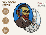 Vorder- und Rückseite des Patches, mit Bügelfolie. „Finally Home“ Logo und Nutzungsoptionen: Aufbügeln, Aufnähen, Aufkleben mit Textilkleber