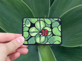 Kleeblatt Bügelpatch | Glück Marienkäfer Aufnäher | Natur DIY Flicken