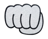 Weißer Cartoon Faust Patch