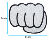 Cartoon Faust Hand mit der Maße: 5,4 x 6,5 cm