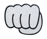 Weißer Cartoon Faust Patch