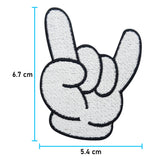 Cartoon Rocker Hand Patch mit der Maße: 6,7 x 5,4 cm