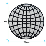 Erde Patch mit der Maße: 7,1 x 7,1 cm