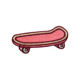 Kleiner Rosa Skateboard Patch | Skater Aufnäher, Skate DIY Bügelbild