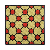 Rot, gelber Keramik Muster Patch