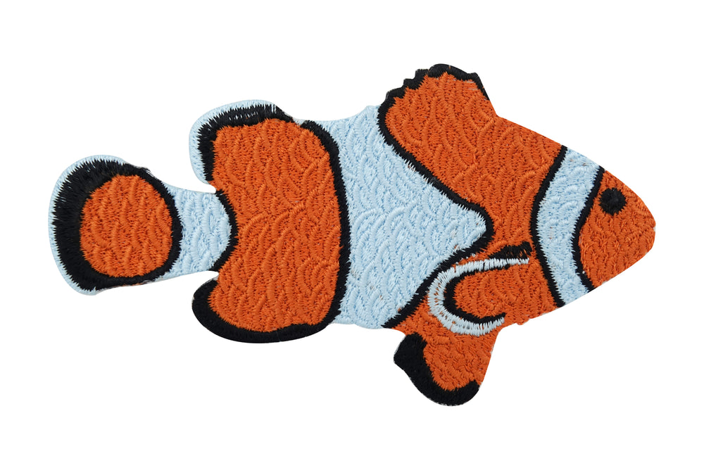 Weiß, orangener Clown Fisch Patch
