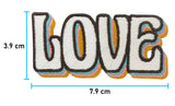 Love Patch mit der Maße: 3,9 x 7,9 cm