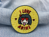 Anime Patch auf blauer Jeans