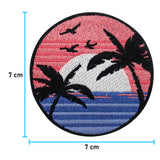 Sonnenuntergang Patch mit der Maße: 7 x 7 cm