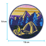 Camping Patch mit der Maße: 7,8 x 7,8 cm