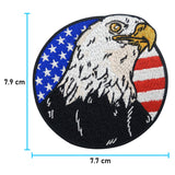 USA Adler Patch mit der Maße: 7,9 x 7,9 cm