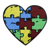 Bunter Puzzle Herz Patch