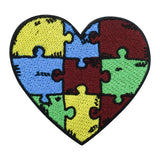 Bunter Puzzle Herz Patch