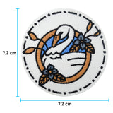 Schwan Patch mit der Maße: 7,2 x 7,2 cm