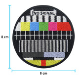 No Signal Retro Fernseher | Vintage Klett Patches, Aufnäher, Old School Klettpatches, Outdoor Badge, Klettpatch Rund, Finally Home