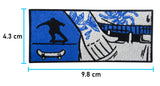Skater Patch mit der Maße: 4,3 x 9,8 cm