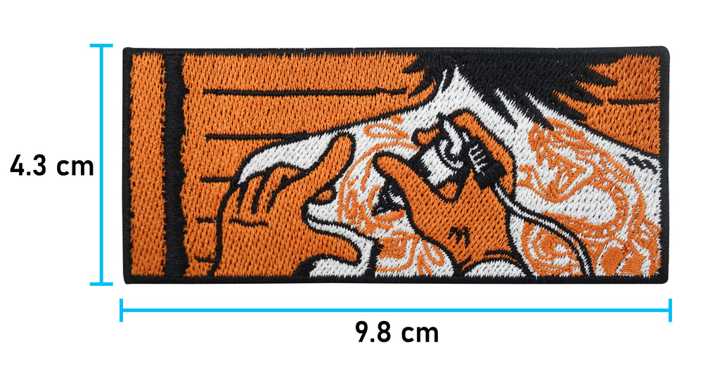 Tätowierer Patch mit der Maße: 4,3 x 9,8 cm