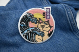 Sonne, Welle & Katze | Meer Klett Patches, Tier Aufnäher, Anime Klettpatches, Japan Badge, Retro Klettpatch, Finally Home