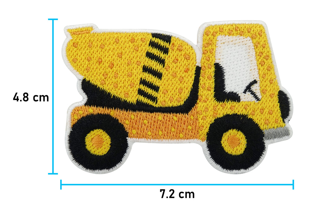 Betonmischer Patch mit der Maße: 4,8 x 7,2 cm