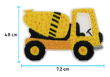 Betonmischer Patch mit der Maße: 4,8 x 7,2 cm