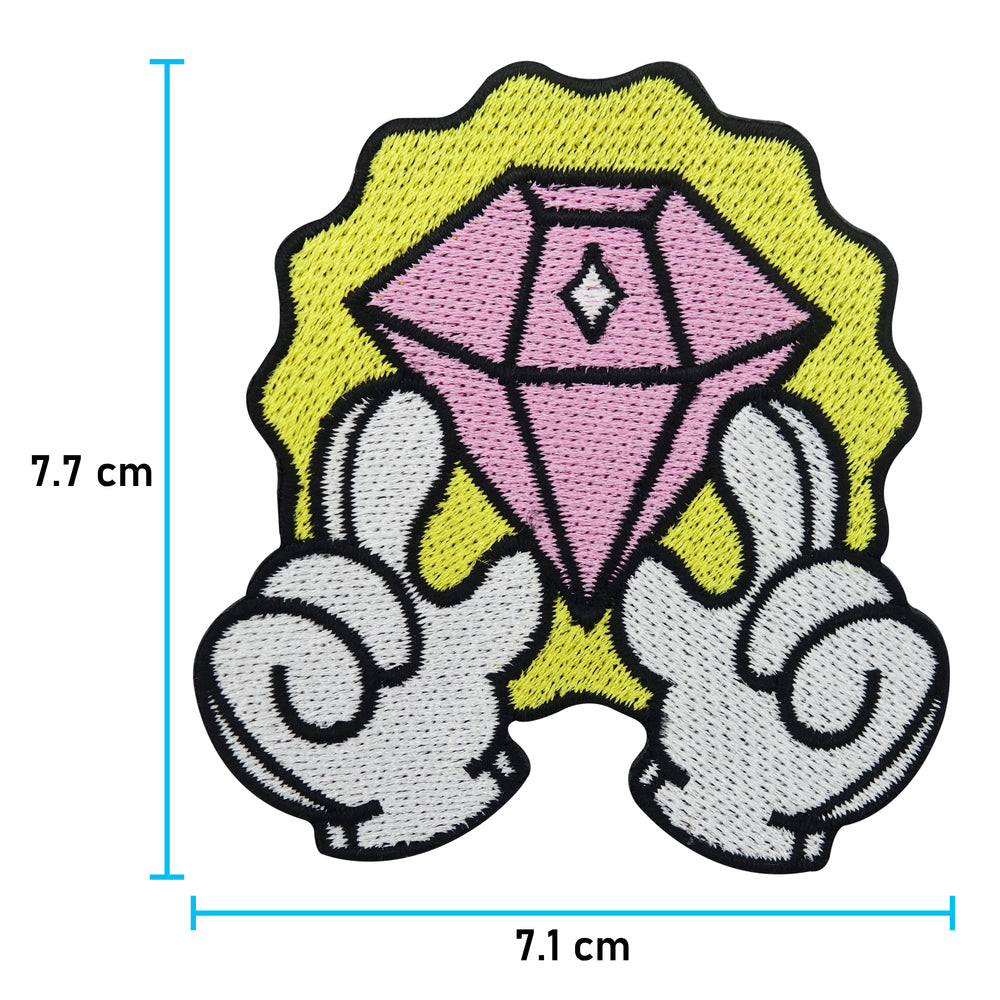 Diamant Patch mit der Maße: 7,7 x 7,1 cm