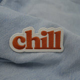 Chill Patch auf hell blauer Jeans