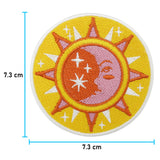 Sonne & Mond Patch mit der Maße: 7,3 x 7,3 cm