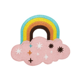 Retro rainbow patch | Vintage rainbow iron-on patch | Cloud patch