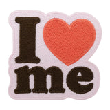 Weiß, schwarzer I Love Me Patch