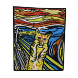 Bunter "Der Schrei" Katzen Patch