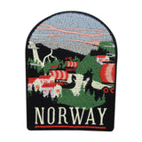 Schwarz,grün,roter Norwegen Wikinger Patch