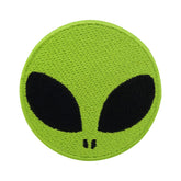 Grüner Alien Kopf Patch
