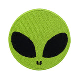Grüner Alien Kopf Patch