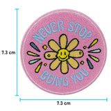 Sonnenblumen Patch mit der Maße: 7,3 x 7,3 cm