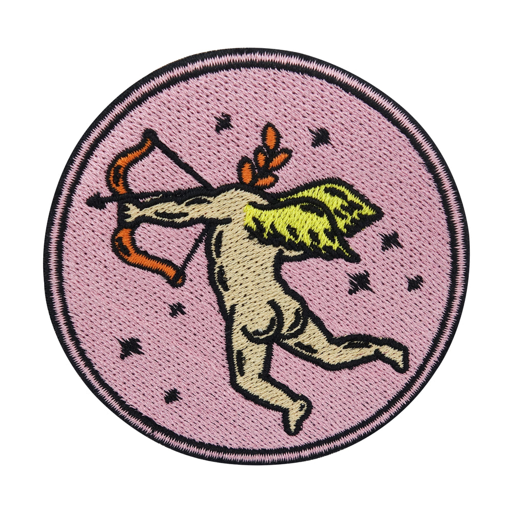 Pinker Engel ohne Kopf mit Pfeil und Bogen Patch