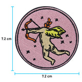 Pinker Engel ohne Kopf Patch mit der Maße: 7,2 x 7,2 cm