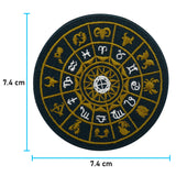 Astrologie Patch mit der Maße: 7,4 x 7,4 cm