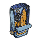 Balu-orangener Skelett Surfer in Dose Patch