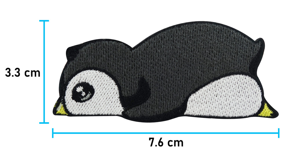 Pinguin Patch mit der Maße: 3,3 x 7,6 cm